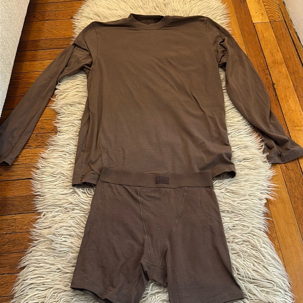 SKIMS Boyfriend Boxer Set mocha